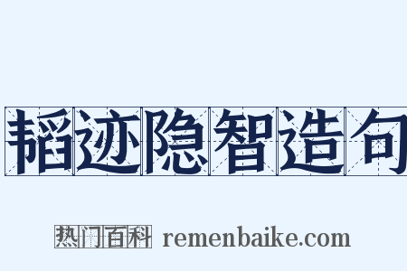 韬迹隐智造句是什么意思的图片